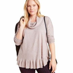 Maeve Addie Ruffled Hacci Pullover Sweater Sz XL